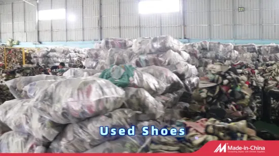 Fornitore di scarpe usate all'ingrosso di fabbrica Esportazione in Africa Scarpe di seconda mano miste